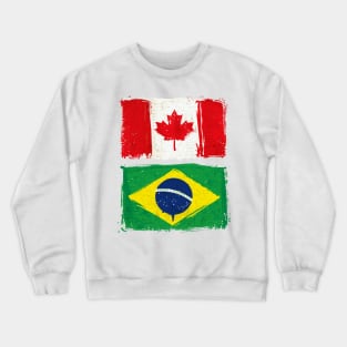 Canadian and Brazilian Flag Crewneck Sweatshirt